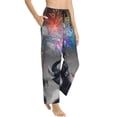 thumbnail image 6 of Salouo Elephant Fireworks Celebration Print Women's Pajama Pants Casual Loose Sweatpants PJs Flowy Pants Drawstring Palazzo for Women Wide Leg Pants Lounge Pajama -Medium, 6 of 8