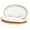 White/Orange Rim, variant on Red Co. Set of 4 Enamelware Metal Classic 13" Serving Oval Tray Platter, Solid White/Red Rim