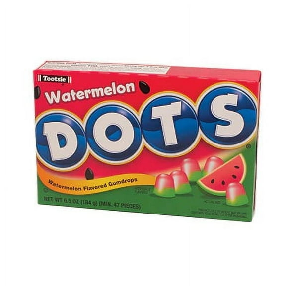 Dots Watermelon Flavored Gummy Candy Gumdrop Pieces, 6.5 oz