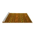 thumbnail image 2 of Ahgly Company Machine Washable Indoor Square Oriental Yellow Traditional Area Rugs, 4' Square, 2 of 4