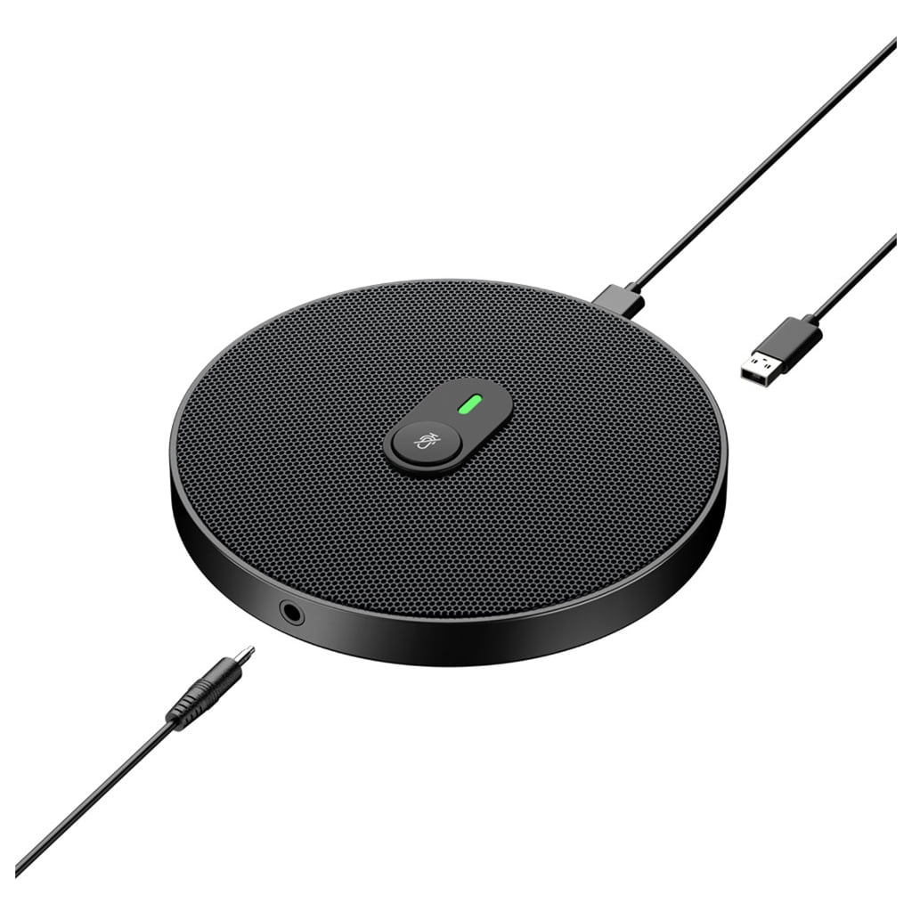 Metal Desktop Microphone With Touch Mute And LED Light For Video Calls Streaming Podcasts