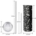 thumbnail image 6 of Goth Tumbler - Witchy Tumbler Gothic Gifts For Women - 20 Oz Insulated Halloween Tumbler With Lid And Straw, Coffee Cup, Water Bottle, Drinking Glasses - Witchy Birthday Christmas Gifts, 6 of 7