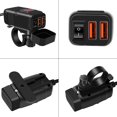 thumbnail image 2 of Motorcycle USB Super Fast QC3.0 Dual USB Port with Voltmeter ONOff Switch Replacement for DC12V Car, Motorcycle, Beach Car 78inch Handlebar, 2 of 7