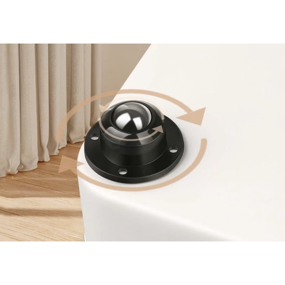 Vruelia 4 Pack 1 Inch Self Adhesive Caster Wheels for Furniture, Low Profile Swivel Wheels for Small Appliance Storage Bins