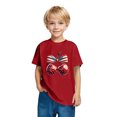thumbnail image 5 of GERsome Girls 4th of July Patriotic Tops American Flag Graphic Tees Short Sleeve Crewneck T Shirts Loose Fit Summer USA Flag Stars Stripes Tops, 4-5 Years, 5 of 6