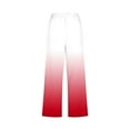 thumbnail image 5 of lcziwo Lightning Sales, Linen Capri Pants for Women 2025 Summer Gradient Print Cropped Pants Casual Drawstring Waisted Loose Wide Leg Trousers with Pockets Red XL, 5 of 6