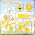 thumbnail image 4 of JUMRHFAN Letter K Keychain Resin Alphabet Keyrings,Yellow Petals Gold Foil Key Ring Key Chain Charm, 4 of 7