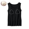 thumbnail image 2 of Delayuji Ladies Casual Loose Chest Pad Suspenders Yoga Bottom Shirt Ladies Vest Black L Modal Spring Tops for Women, 2 of 9