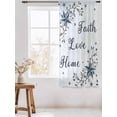 thumbnail image 3 of Sheer Curtains 72 Inches Long, Texas Star Country Semi Sheer Curtains Light Filtering Window Treatment, Blue Farmhouse Branches Privacy Voile Drapes for Living Room Bedroom 52x72 Inch, 3 of 7