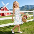thumbnail image 6 of Ttyddzy Woman' Casual-Dresses Sleeveless Camisole A-Line Dress for 2Y-7-8Y，Soft-colored Cartoon Butterfly, 6 of 8