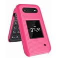 thumbnail image 4 of Case for Nokia 2760 2780 Flip Phone, Nakedcellphone Slim Hard Shell Protector Cover with Grid Texture for Tracfone N139DL, TA-1398, TA-1451, TA-1420 - Bright Hot Pink, 4 of 7