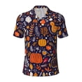thumbnail image 2 of Daiia Whimsical Autumn Forest Pattern Men’s Polo Shirts,Solid Deck Shirt,Classic Fit, Breathable Cotton Polo for Casual and Sport Wear-X-Large, 2 of 7
