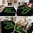 thumbnail image 5 of Green Game Controller Area Rug 6x9 FT, Non Slip Living Room Throw Carpet, Modern Art Gaming Handheld Black Washable Soft Large Floor Carpet Non-Shedding Rug for Bedroom Dining Room Play Room, 5 of 9