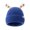 Blue, variant on harmtty Women Winter Beanie Cartoon Eye Decor Shiny Tentacles Thick High Elasticity Warm Windproof Knitted Solid Color Ear Protection Foldable Lady Anti-slip Cap Hat Coffee