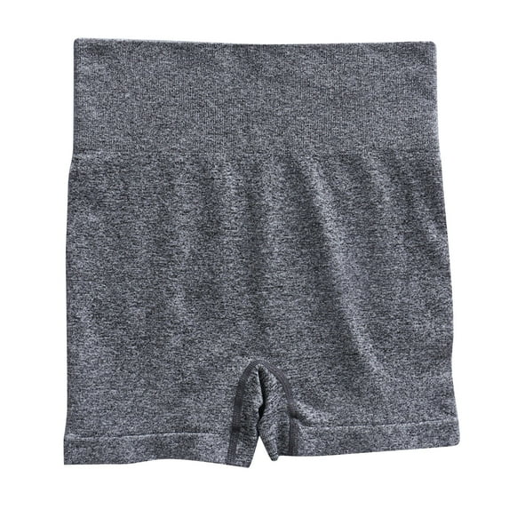 PEASKJP Women's Shorts Tummy Control Soft Stretch Cycling Shorts Yoga Active Shorts Grey L