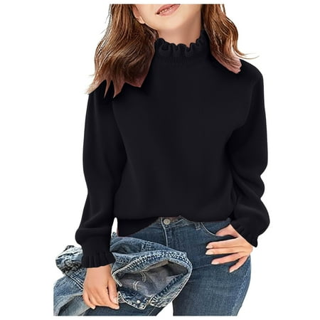 

KaLI_Store Toddler Sweater Dress Fall Sweater Baby Boy Fall Oversized Sweater Black Size 4-5 T