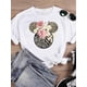 thumbnail image 1 of Disney Fashion Bow Love Valentine Women Cartoon Print Clothing Mickey Mouse Tee Shirt Casual Graphic Short Sleeve T-shirtsL Gao Jinjia LED, 1 of 2