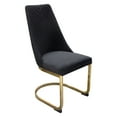 thumbnail image 4 of Diamond Sofa Vogue Set of 2 Dining Chairs in Black Velvet with Polished Gold Metal Base, 4 of 5