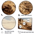 thumbnail image 3 of Designart "Mysterious Masada Fortress In Abstract Judaism I" Judaism Floater Framed Canvas Art Print, 3 of 5