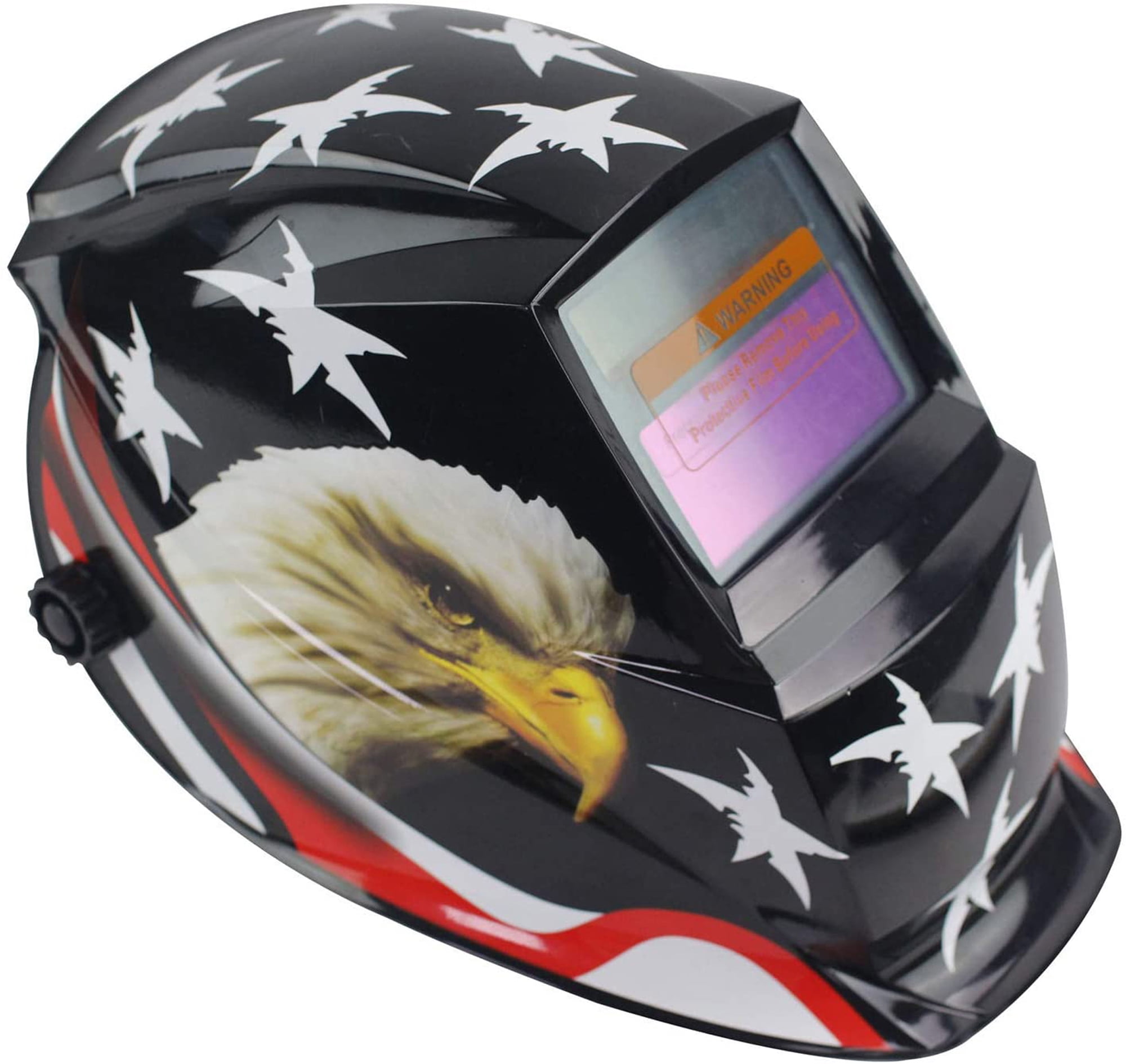 Solar Powered Welding Helmet Auto Darkening Hood with Adjustable Shade