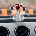 thumbnail image 2 of Romantic Crystal Car Flowers Decoration for Car Dashboard Display Red Color 1 Piece, 2 of 8