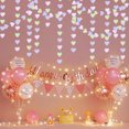 thumbnail image 2 of Heart Streamers Garland, Versatile Decor for Special Occasions, Party, Bridal Shower, Silver PVC, 2 of 9