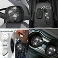 thumbnail image 4 of Uorisanigo Funny Skulls Car Seat Cover Full Set - Steering Wheel Protector,Arm Rest Cover,Seatbelt Pads,Headrest,Shift Knob,Handbrake Covers,Keychain,Car Cup Holder Coaster Universal Fit,Set of 18, 4 of 7