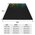 thumbnail image 3 of Honeii Night Rainbow Sparkles Print Fleece Blanket - Throw Blanket for Bed, Sofa, Couch, Camping, and Travel , Microplush Ultra Soft Warm Blanket-80"x60", 3 of 7
