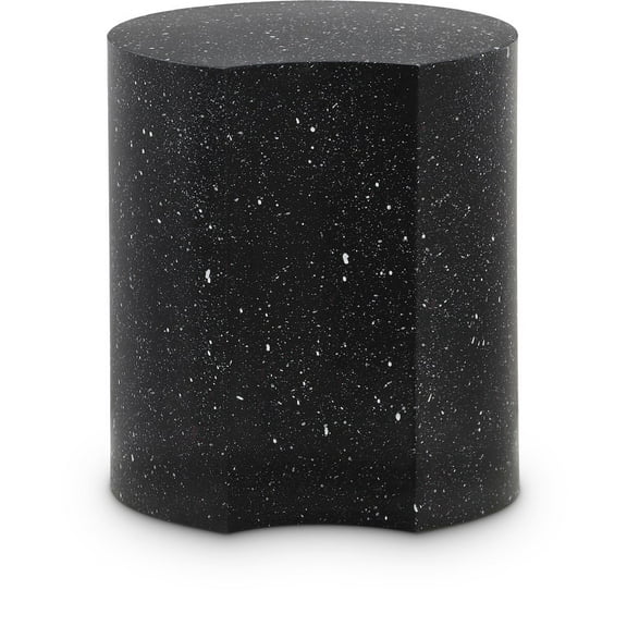 Meridian Furniture Dimple Black Terrazzo Pattern Iron Metal End Table