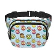 thumbnail image 1 of Gaeub Sac Banane à 3 Couches Imprimé Hiboux Mignons avec Bandoulière Réglable, Sac de Taille Double Couche Carré, pour Exercice Course Voyage Randonnée, 1 of 9