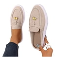 thumbnail image 7 of Miluxas Women's Soft Walking Platform Mule, Casual Slip-On Shoes, Lightweight, Comfortable, Stylish Everyday Footwear Beige 5.5(36), 7 of 7