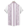 thumbnail image 6 of Mens Tops Plus Size Short Sleeve Lapel Button Up Solid Color Casual Summer Shirt Purple S, 6 of 6