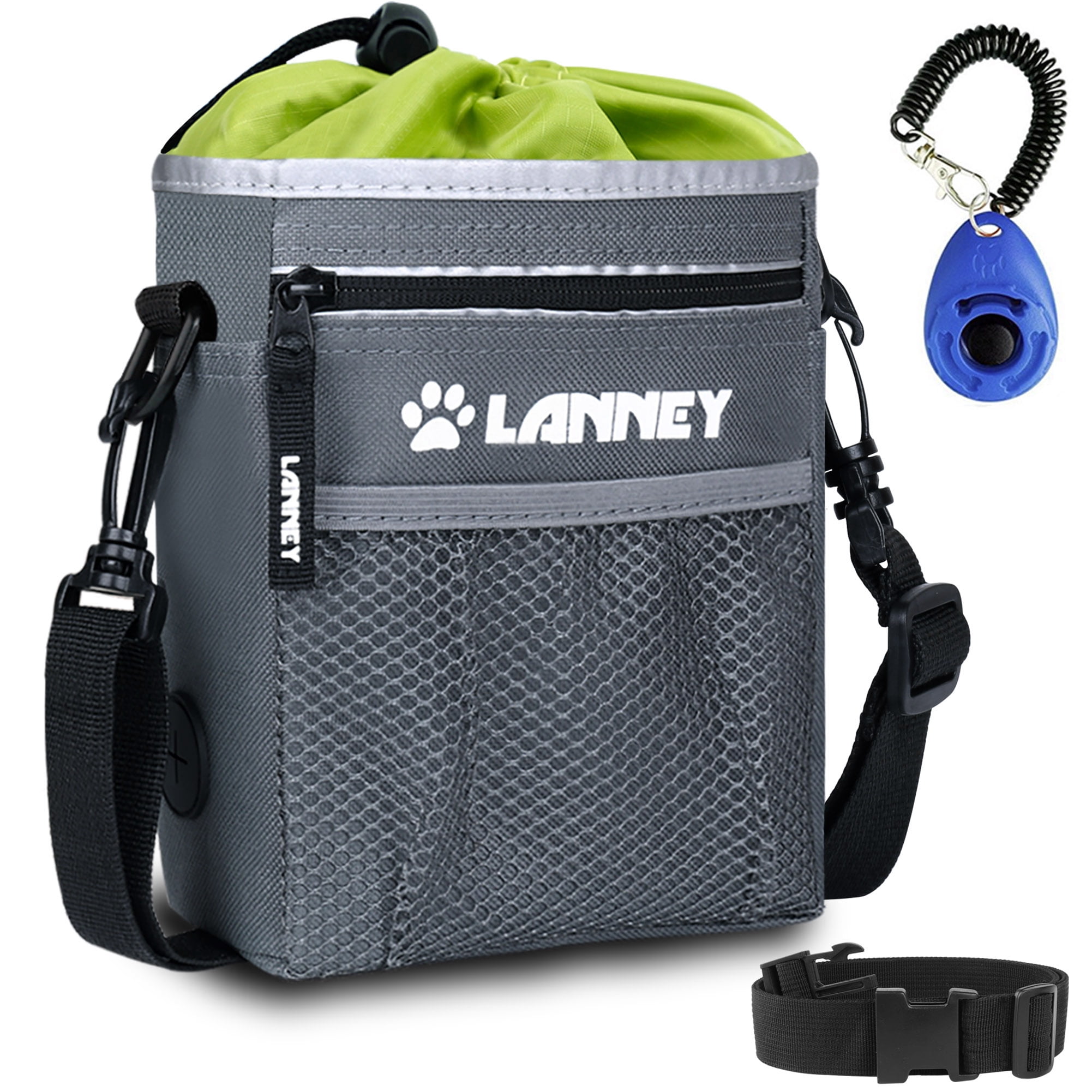 LANNEY Dog Treat Pouch with Waist Belt, Pet Training Bag for Small