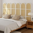thumbnail image 5 of Room Dividers and Folding Privacy Screens, 5.6 Ft Double Hinged Rattan Partition Freestanding Wall Room Divider for Home - 6 Panels (White), 5 of 18