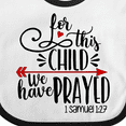 thumbnail image 4 of Inktastic For This Child We Have Prayed Red Arrow and Heart Boys or Girls Baby Bib, 4 of 4