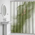 thumbnail image 5 of Marble Texture Shower Curtain for Bathroom Decor, Abstract Sage Green Gradient Art Waterproof Fabric Shower Curtain, 36"x72" Set with 12 Hooks, 5 of 9