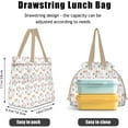thumbnail image 3 of Lunch Bag for Women Insulated Womens Drawstring Lunch Bag for Work, Stain-Resistant Large Lunch Box for Women with Containers, Cinch Closure Cromwell Bag Black Man Reusable Lunch Bag Office, 3 of 4