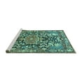 thumbnail image 2 of Ahgly Company Machine Washable Indoor Rectangle Animal Turquoise Blue Traditional Area Rugs, 7' x 10', 2 of 4