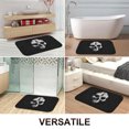 thumbnail image 4 of 1pc Skull Absorbent Non-Slip Bathroom Thickened Flannel Rug Decor,Soft,Quick Drying,Suitable For Indoor/outdoor Use,Bathrooms,Bedrooms,Kitchens,Terrace,Laundry Rooms,16"x24", 4 of 9