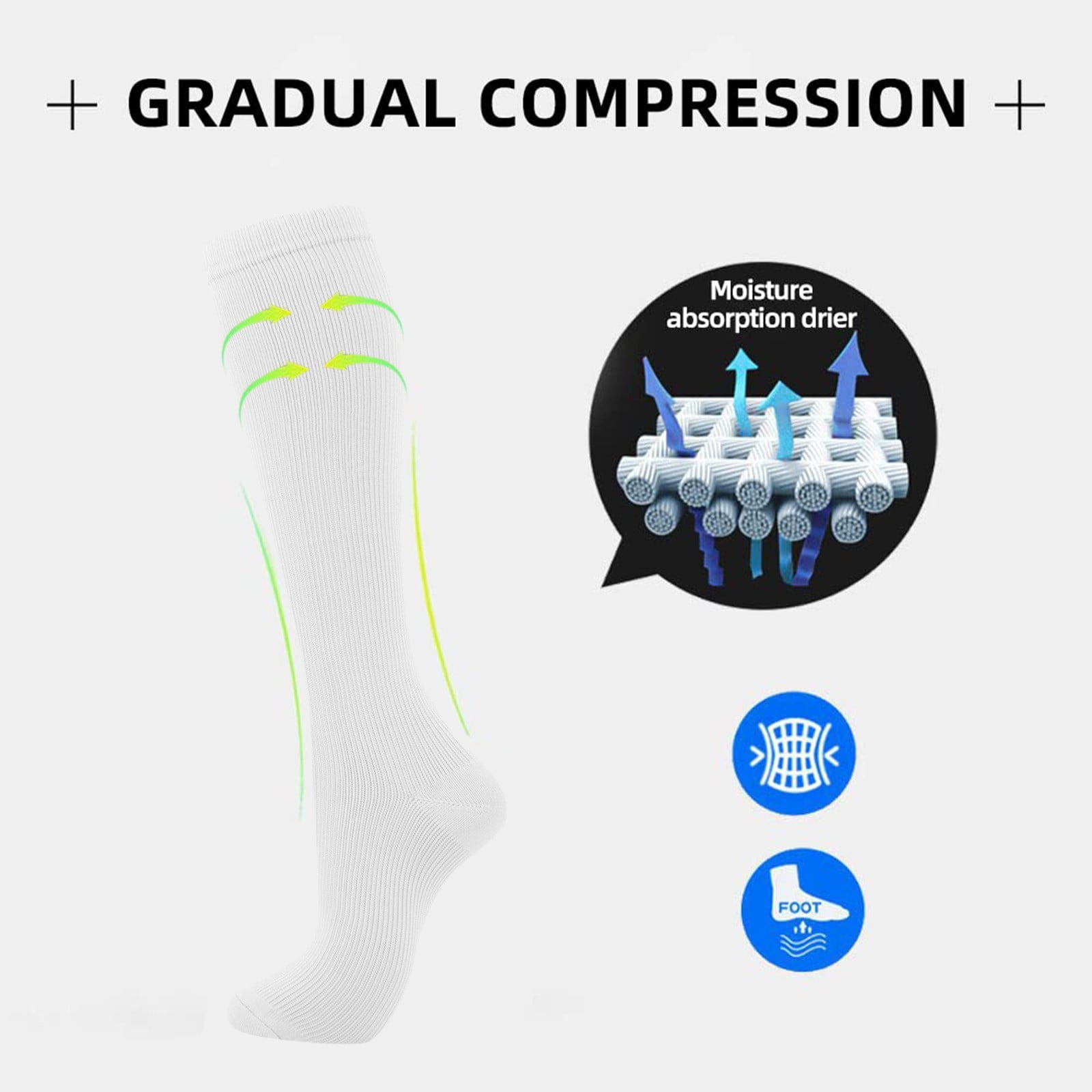 nsendm Male Socks Adult Garter Belt Nylons Compression Socks 7 Pairs for Men Men Circulation Knee High Sock Is Best Tights for Men White L Walmart
