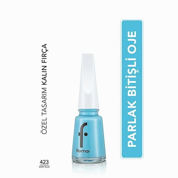Flormar Nail Enamel Intensely Pigmented Nail Polish 423 Baby Blue