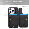 thumbnail image 3 of Tianyeda Wallet Case for iPhone 16 Pro 6.3'', Card Holder, RFID Blocking, PU Leather , Kickstand, Protective Shockproof Cover Black, 3 of 5
