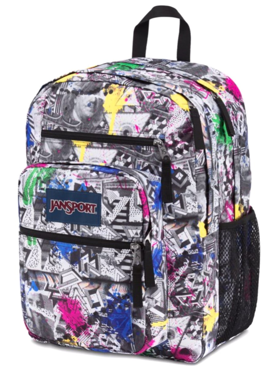 JanSport Big Student Backpack Black Street Lines ubicaciondepersonas