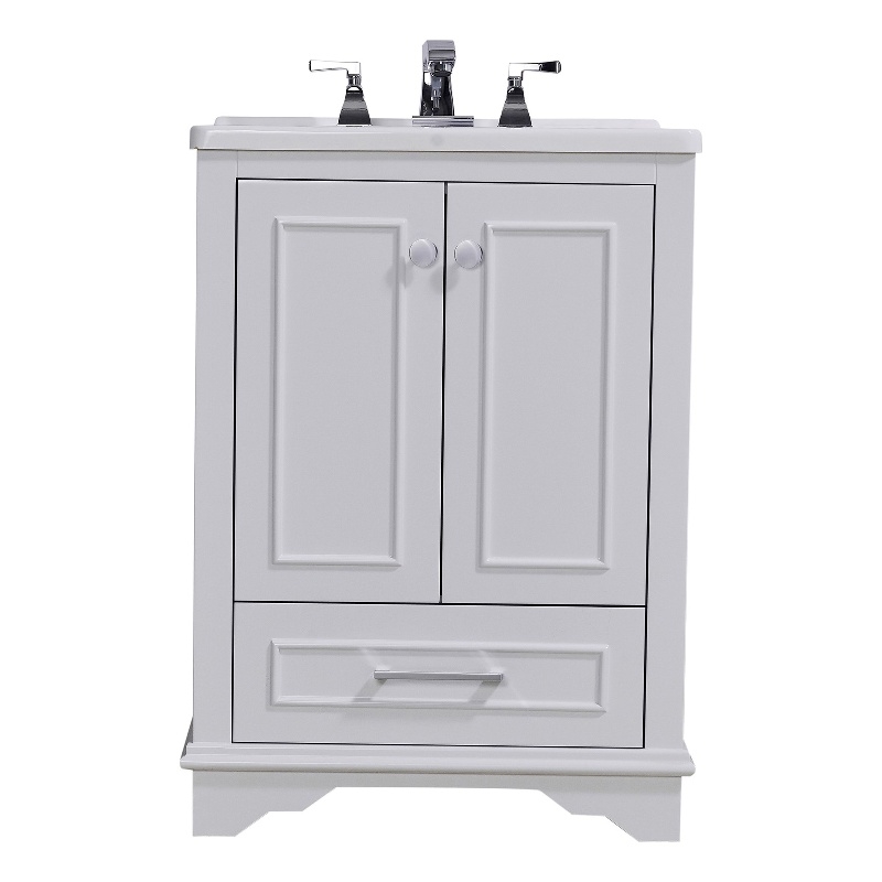 Stufurhome Danna 24 in. x 34 in. White Engineered Wood Laundry Sink