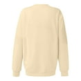 thumbnail image 4 of Deals LYXSSBYX Womens Fall Fashion 2023 Women's Fashion Solid Loose Round-Neck Long Sleeve Pocket Blouse Sweater Tops, 4 of 6