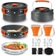 thumbnail image 1 of Juego de cocina para acampar, utensilios de cocina para acampar, kit de desorden de aluminio para exteriores con sartén, olla con tapa, juego de hervidor de agua de 1,2 l y 2 platos de acero inoxidabl, 1 of 5