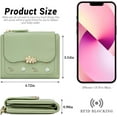 thumbnail image 3 of Wallet for Women Girls, Small Cute Bi-fold RFID Blocking Women’s Wallet with Zipper Coin Purse and Card Holder (Off-White), 3 of 6