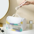 thumbnail image 5 of BGZLEU Toiletry Bag Travel Bag Water-resistant Makeup Cosmetic Bag Travel Organizer Full Sized Container Toiletries ,Hangable And Handy Translucent Waterproof Cosmetic Bag(White), 5 of 5