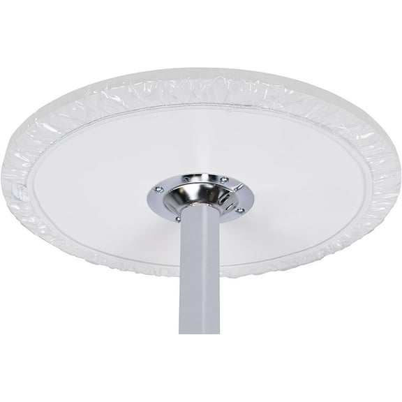 Yourtablecloth Heavy Duty Clear Vinyl Round Fitted Tablecloth Table Cover Elasticized Tablecloth Great for Protecting Your fine Tables and Table Linen 54