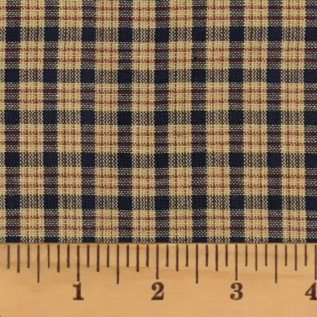 JCS Country Blue Red Plaid Homespun Cotton Fabric Sold by the Yard
